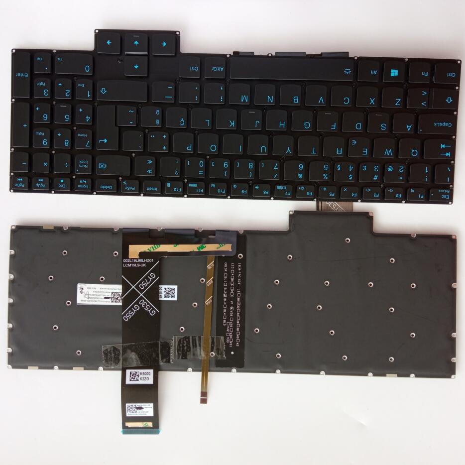 Picture of New Replacement Laptop Keyboard For LENOVO Y7000 2020/R7000 2020 BLACK Backlit Blue Printing PO Layout